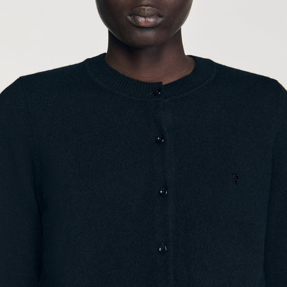 Sandro Ruffled cardigan Black