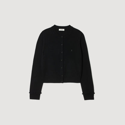 Sandro Ruffled cardigan Black
