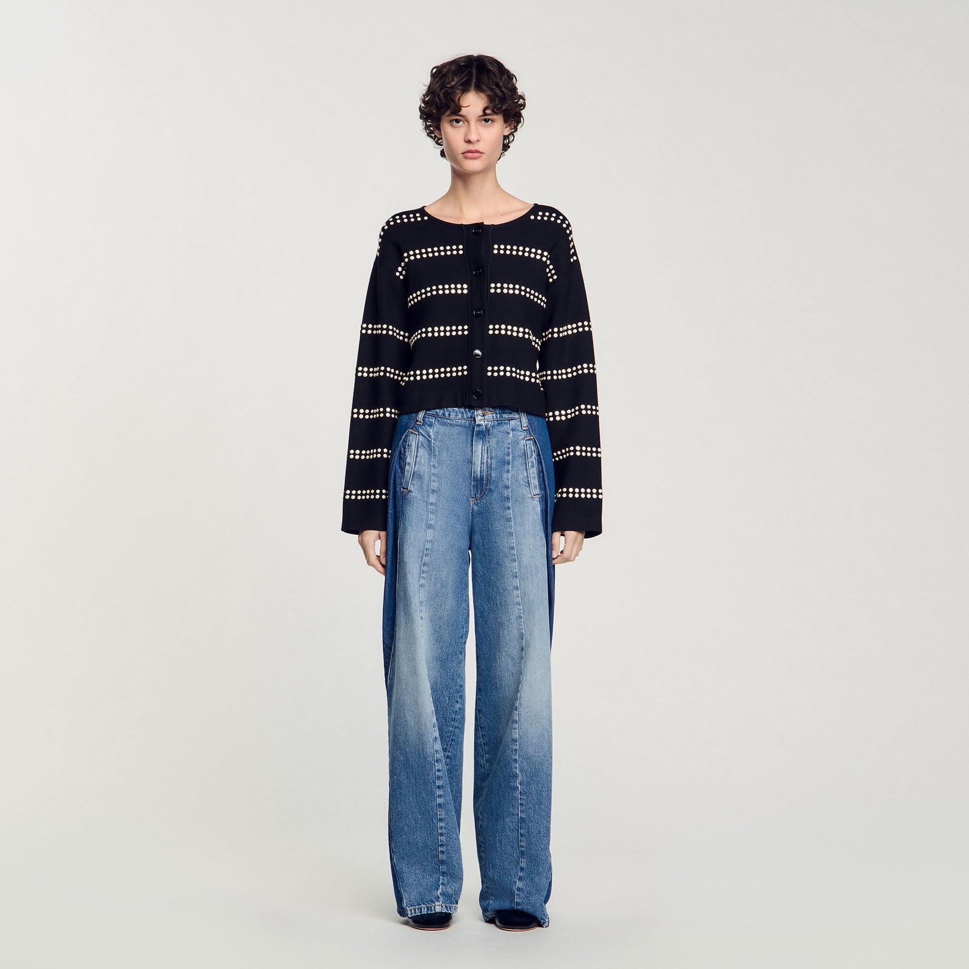 Sandro Studded cardigan Black