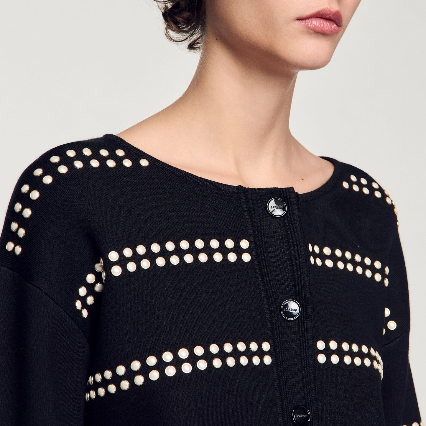 Sandro Studded cardigan Black