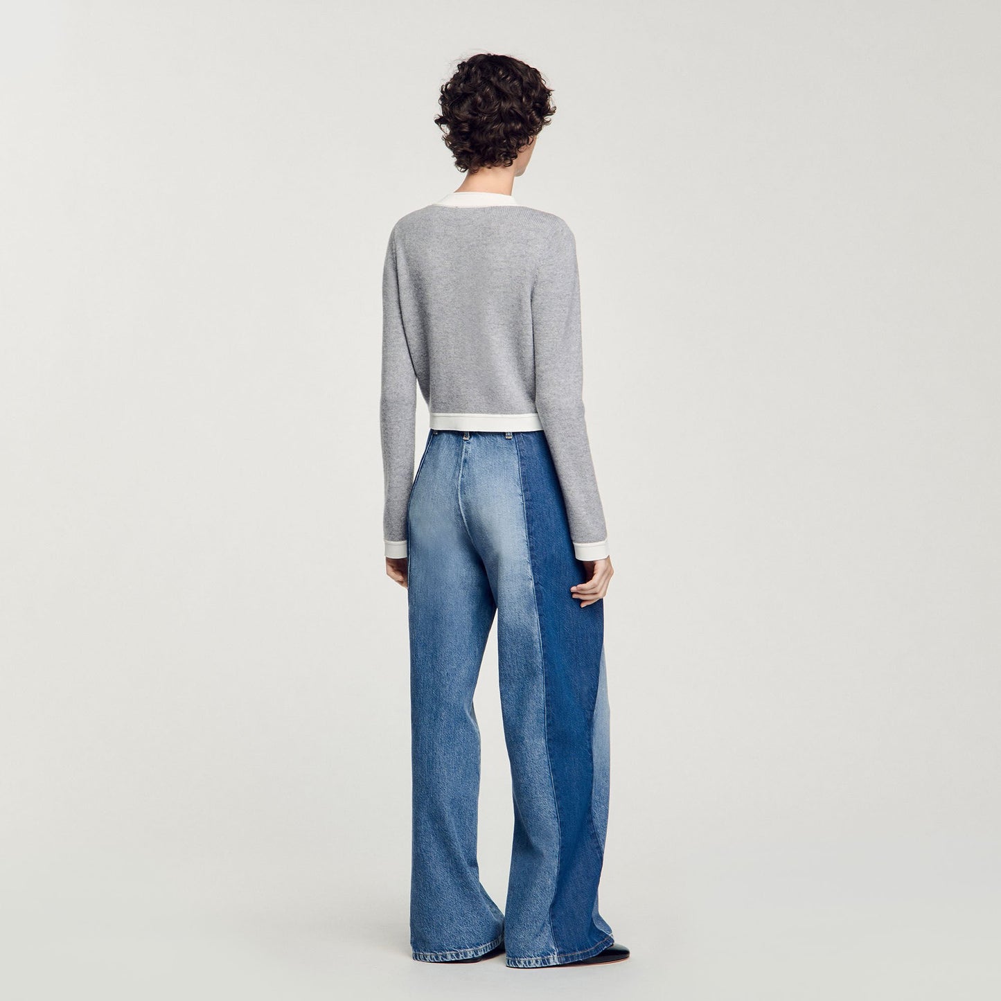 Sandro Two-tone cardigan Grey