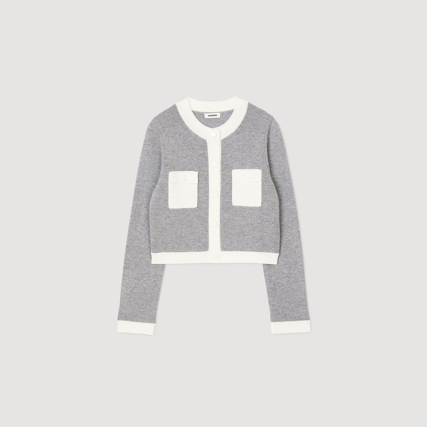 Sandro Two-tone cardigan Grey