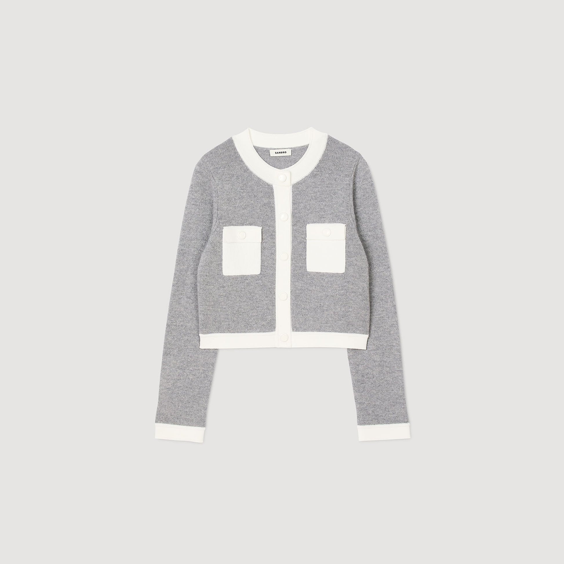 Sandro Two-tone cardigan Grey