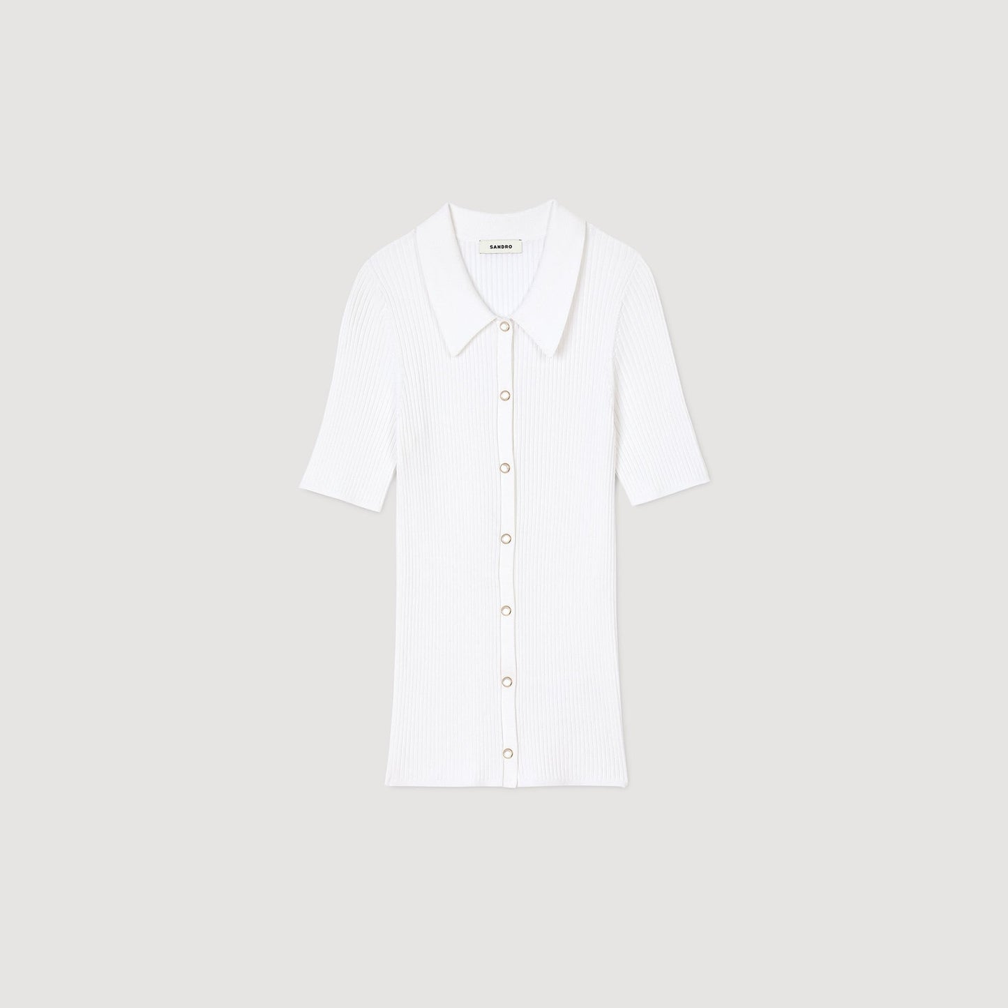 Sandro Rib knit cardigan White