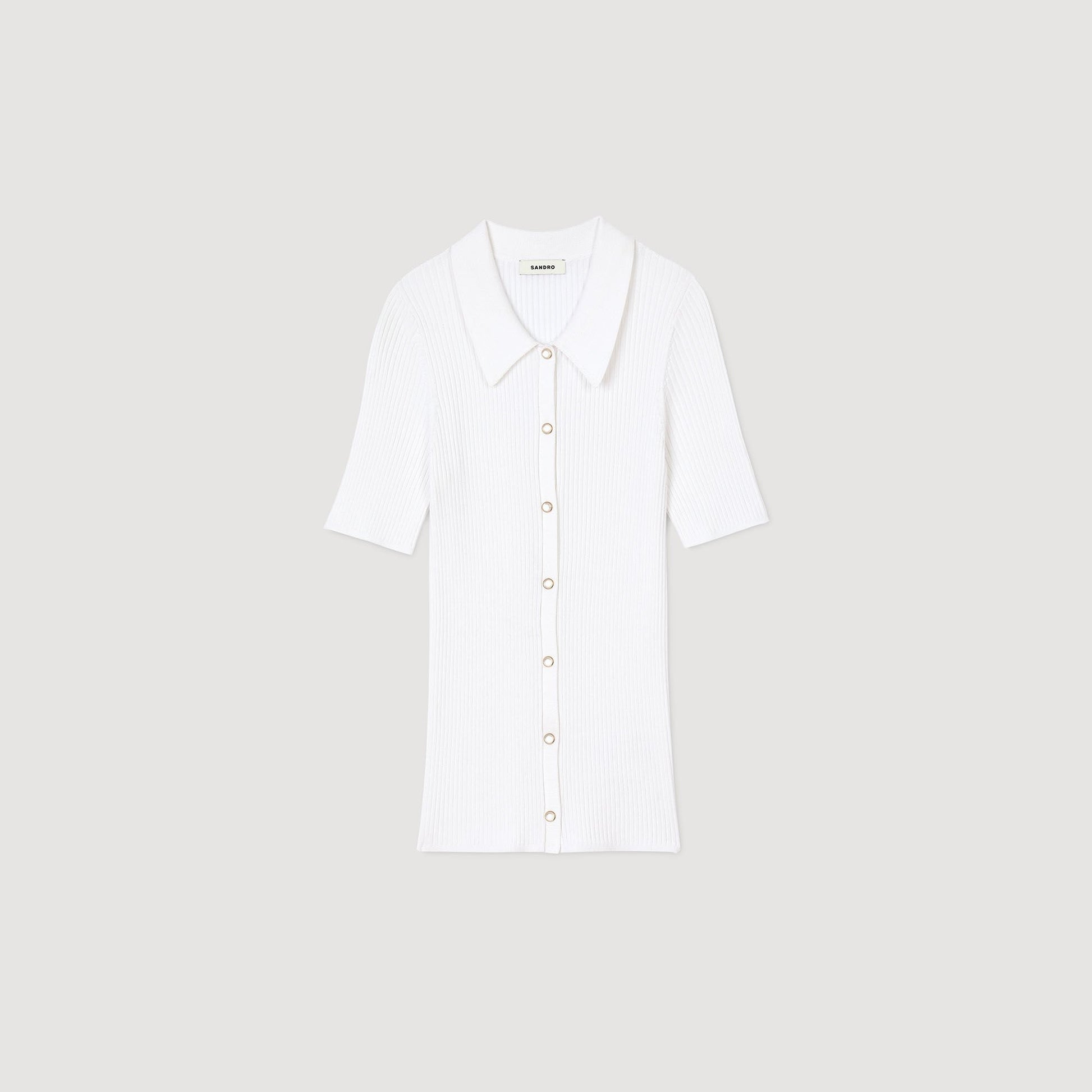 Sandro Rib knit cardigan White