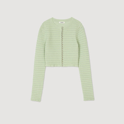Sandro Rhinestone cardigan Almond Green