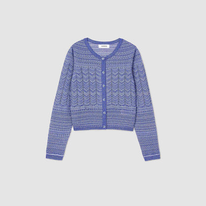 Sandro Glitter knit cardigan Royal Blue