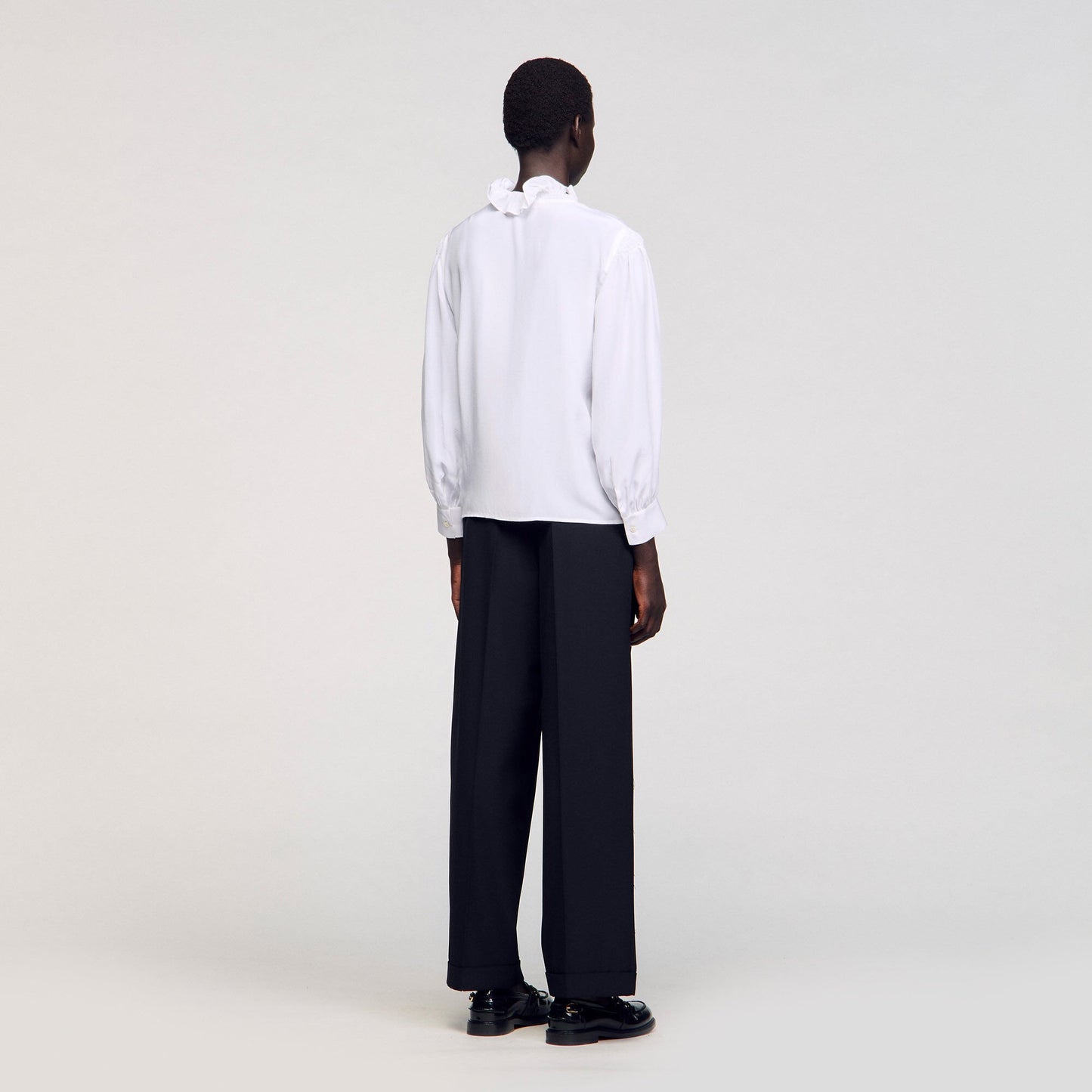 Sandro Flowy silk shirt White