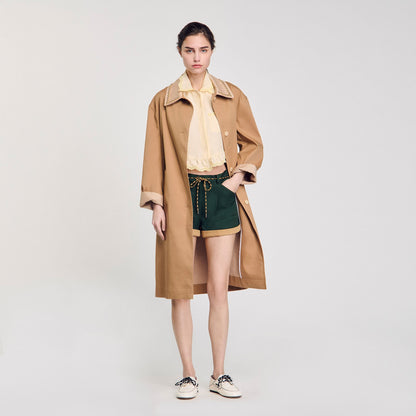 Sandro Shirt collar with lace detail Light Yellow