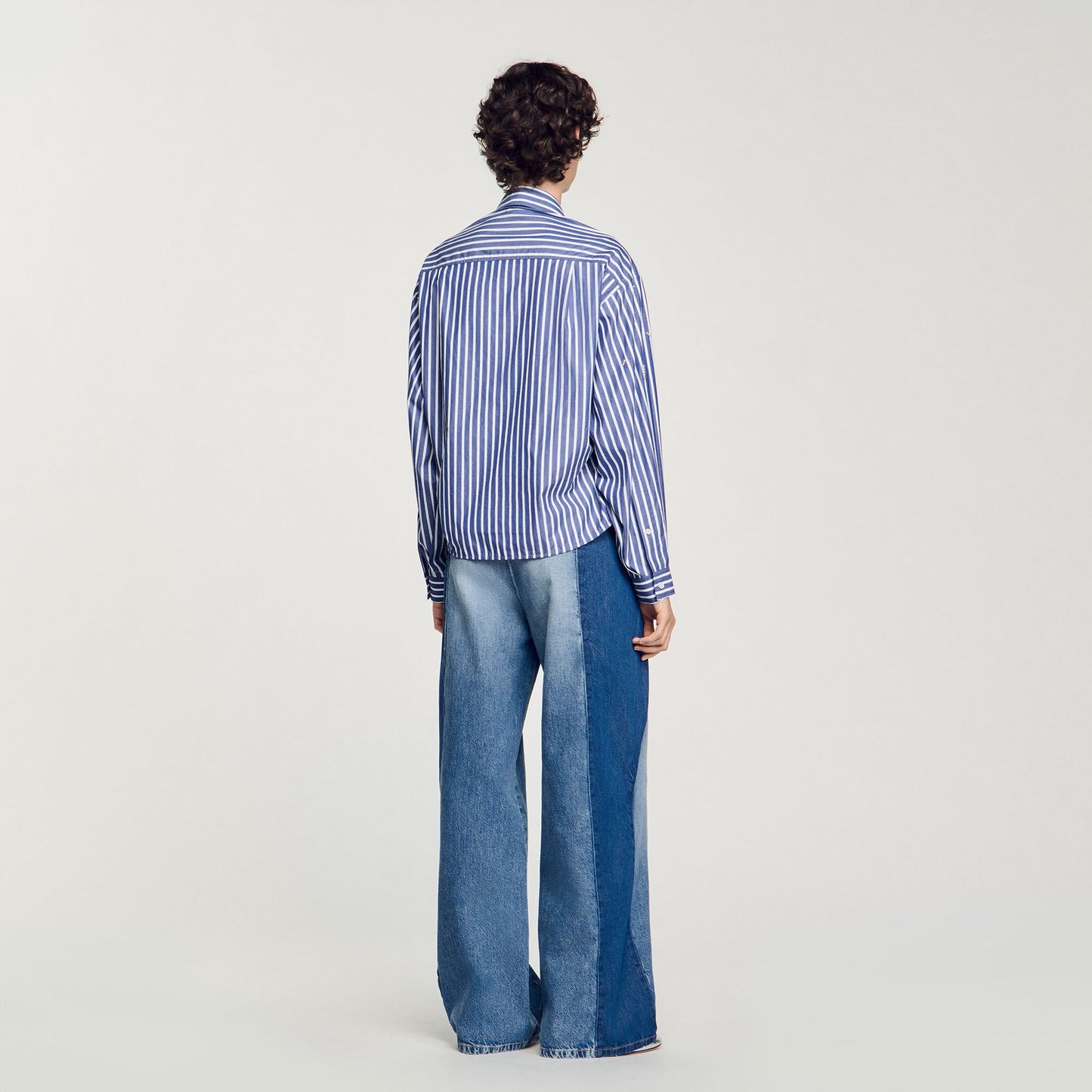 Sandro Beaded striped shirt Blue