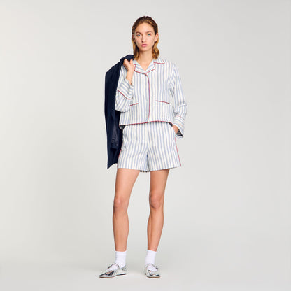Sandro Striped shirt Blue / Ecru