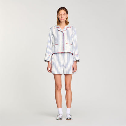 Sandro Striped shirt Blue / Ecru