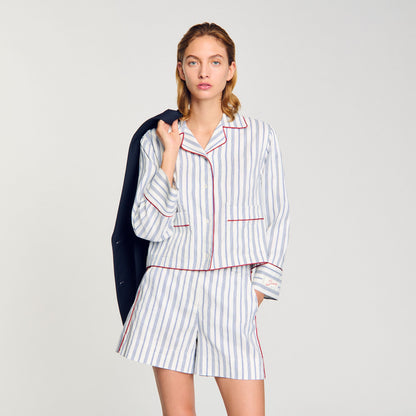 Sandro Striped shirt Blue / Ecru