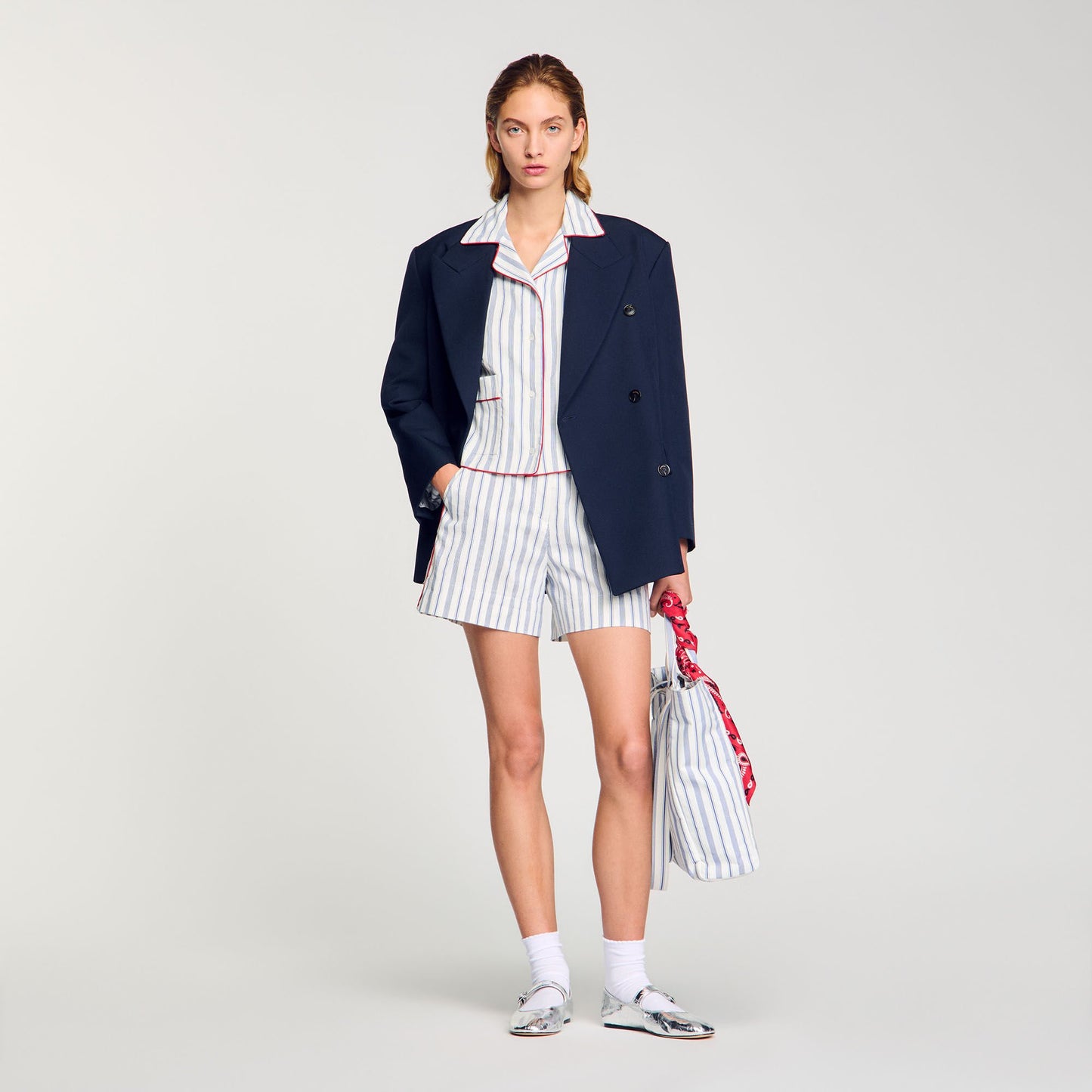 Sandro Striped shirt Blue / Ecru