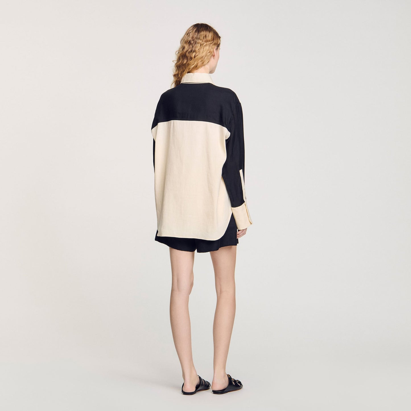 Sandro Two-tone shirt Ecru