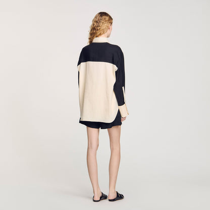 Sandro Two-tone shirt Ecru