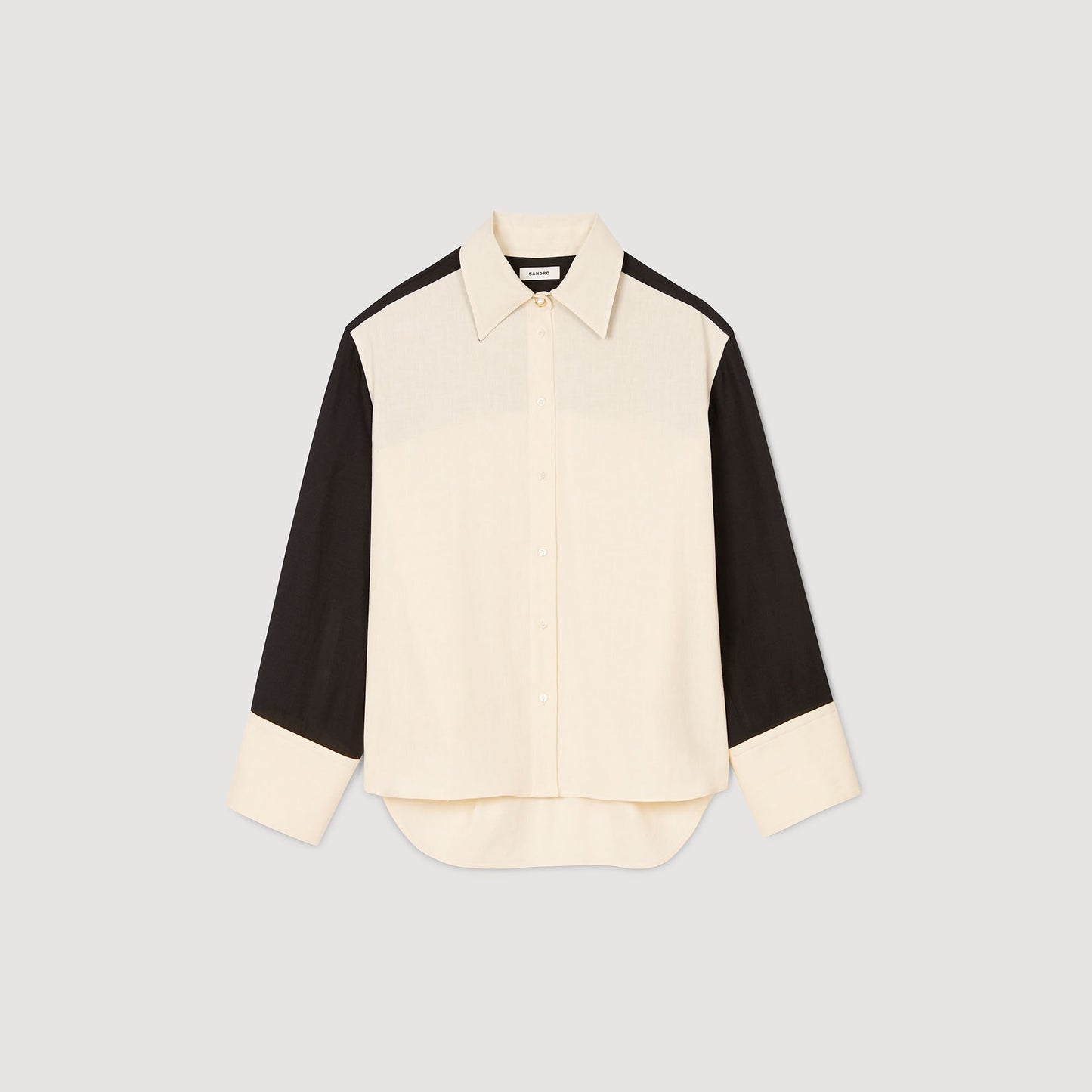 Sandro Two-tone shirt Ecru