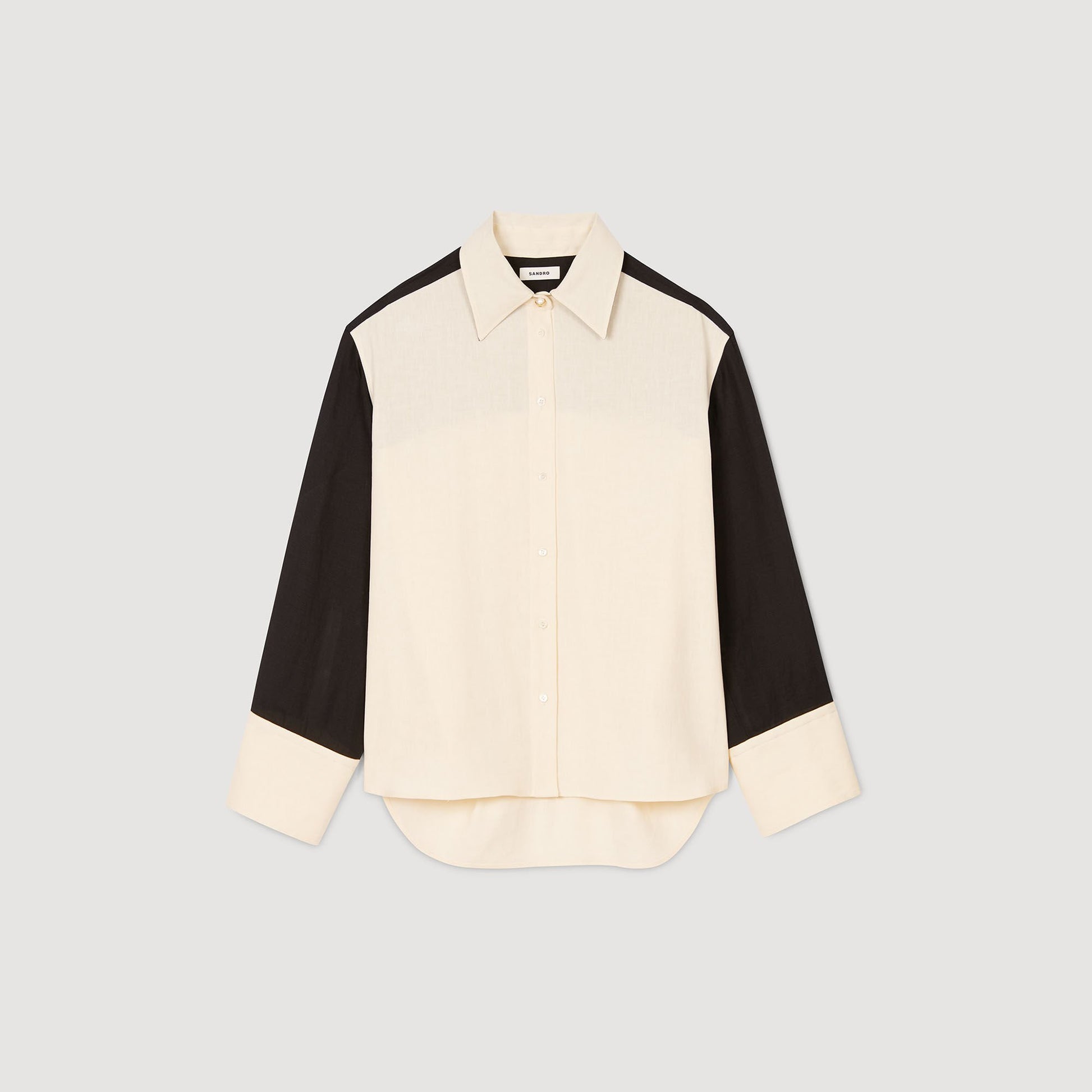 Sandro Two-tone shirt Ecru