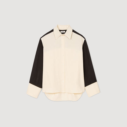 Sandro Two-tone shirt Ecru