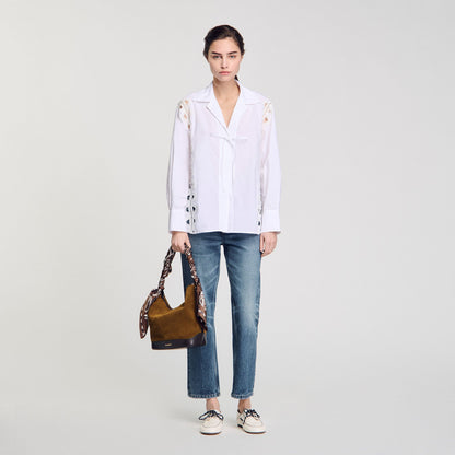 Sandro Poplin shirt White