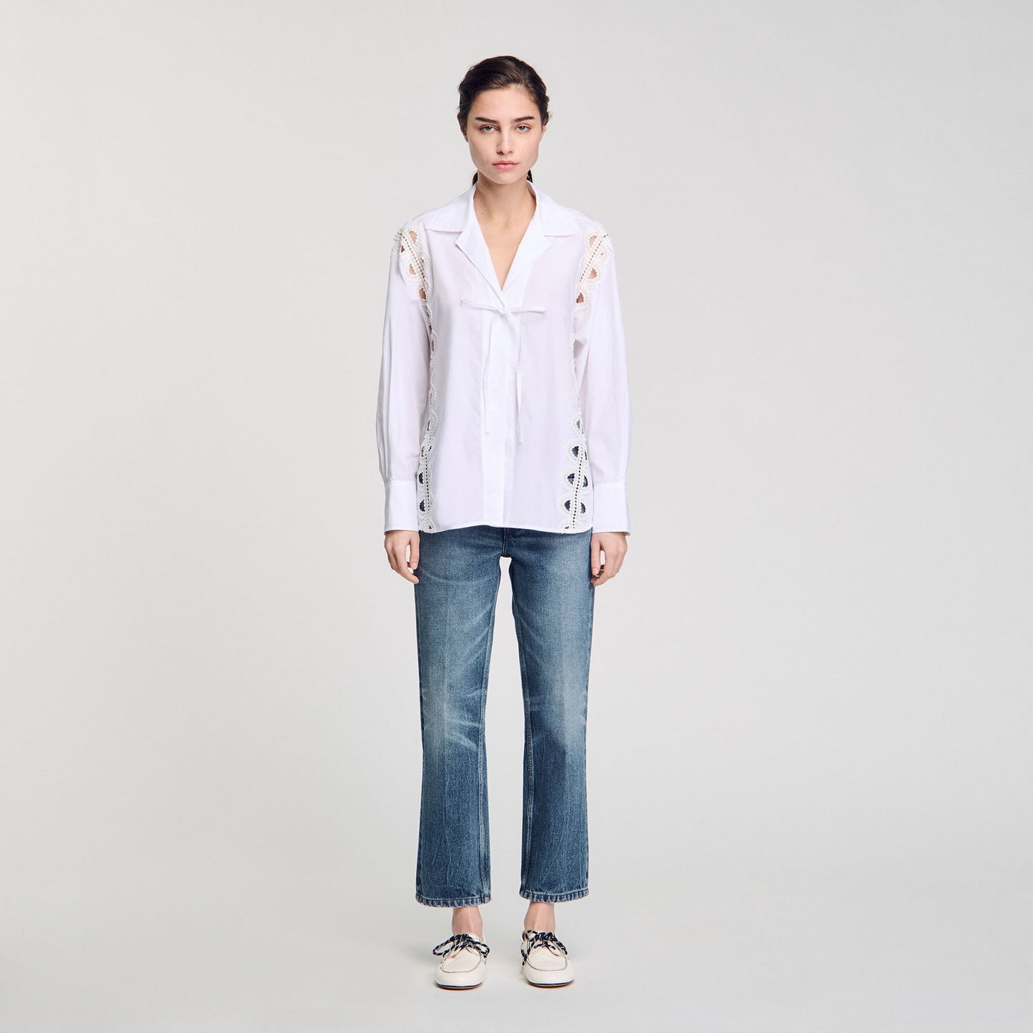 Sandro Poplin shirt White
