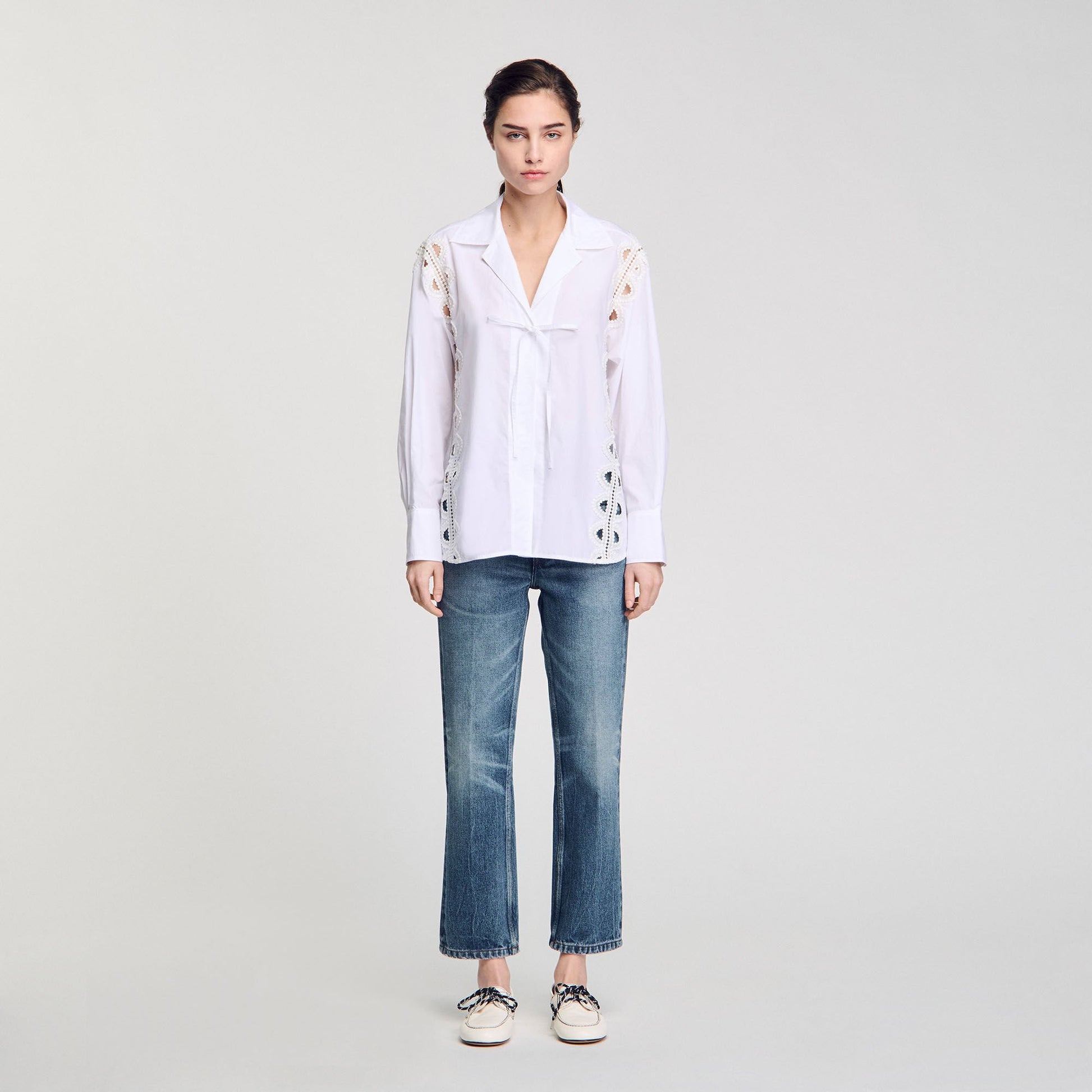Sandro Poplin shirt White