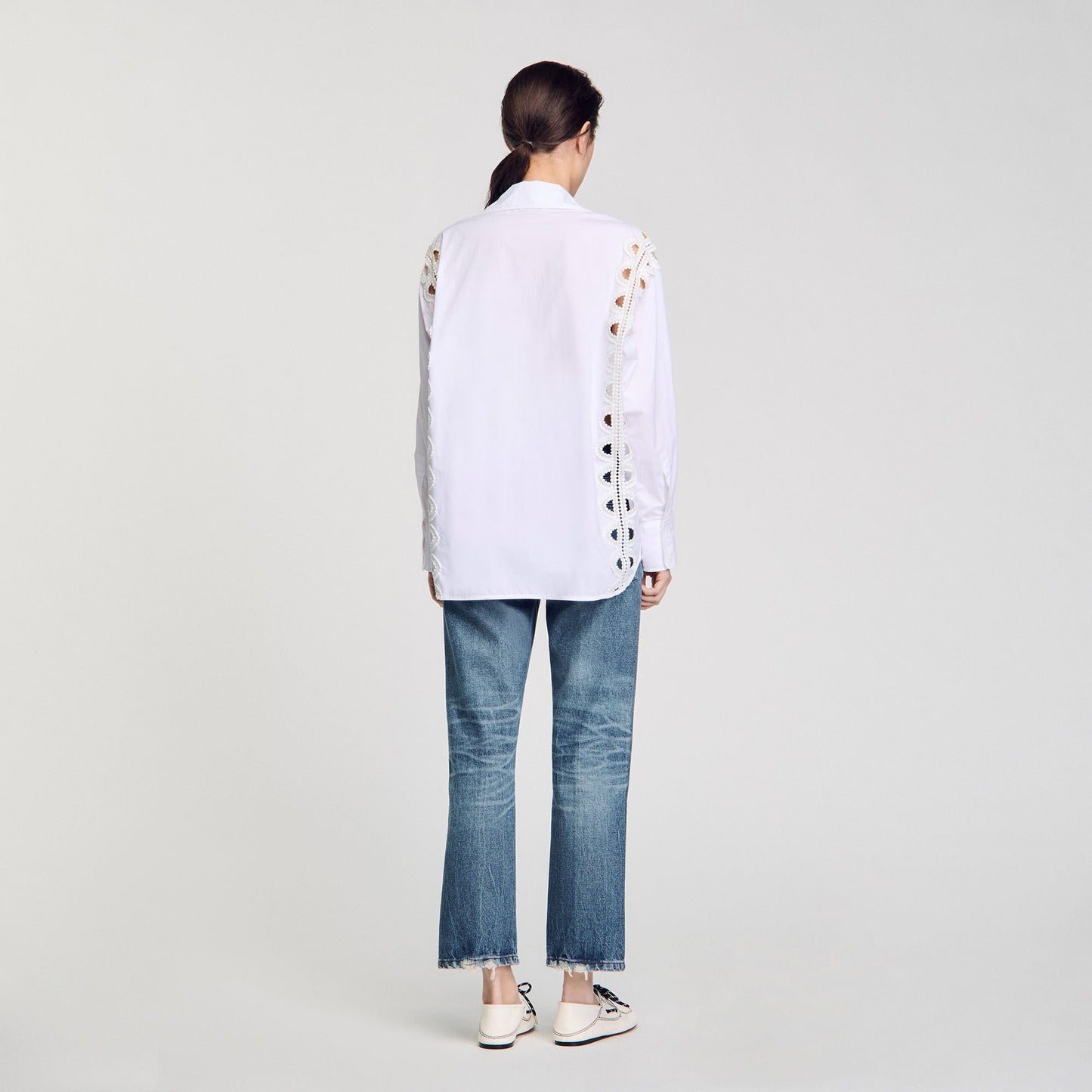 Sandro Poplin shirt White