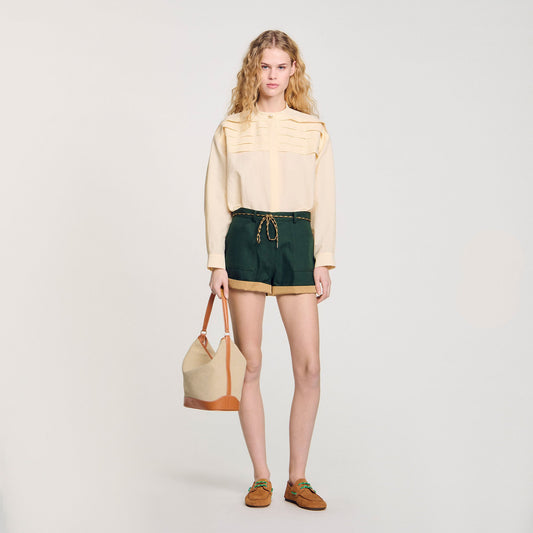 Sandro Jewellery detail shirt Ecru