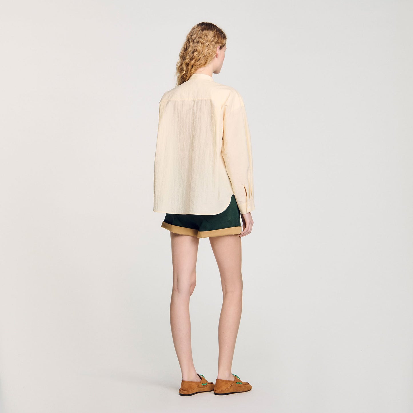 Sandro Jewellery detail shirt Ecru