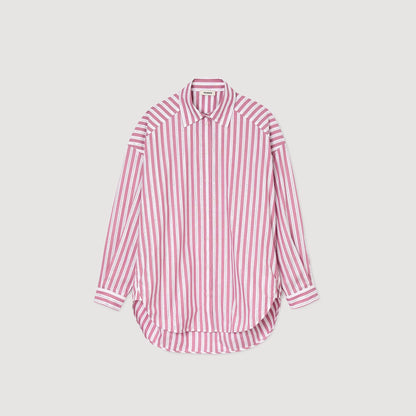 Sandro Striped rhinestone shirt Pink
