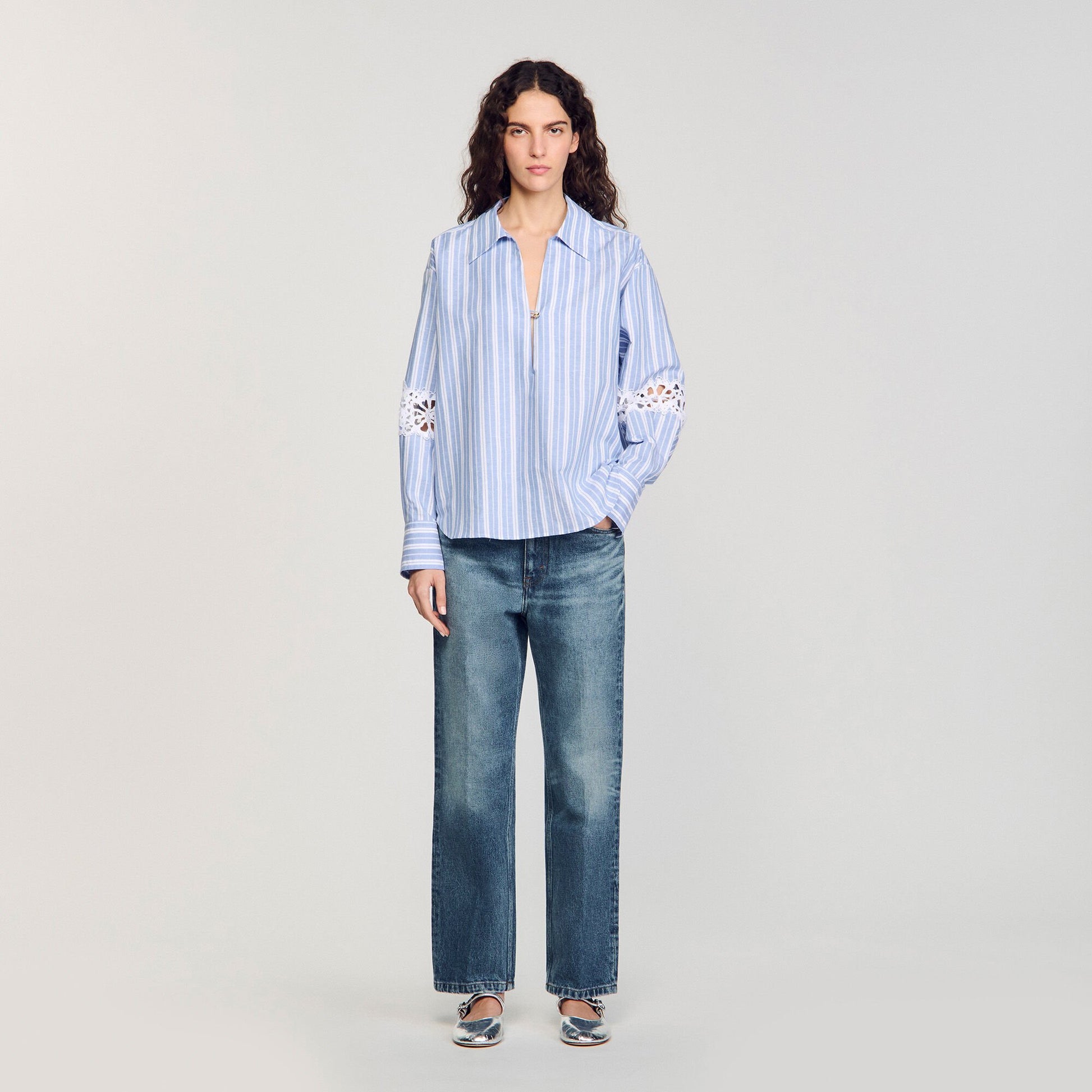 Sandro Striped shirt Blu / White