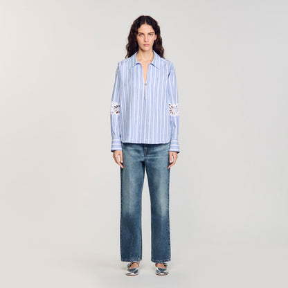Sandro Striped shirt Blu / White