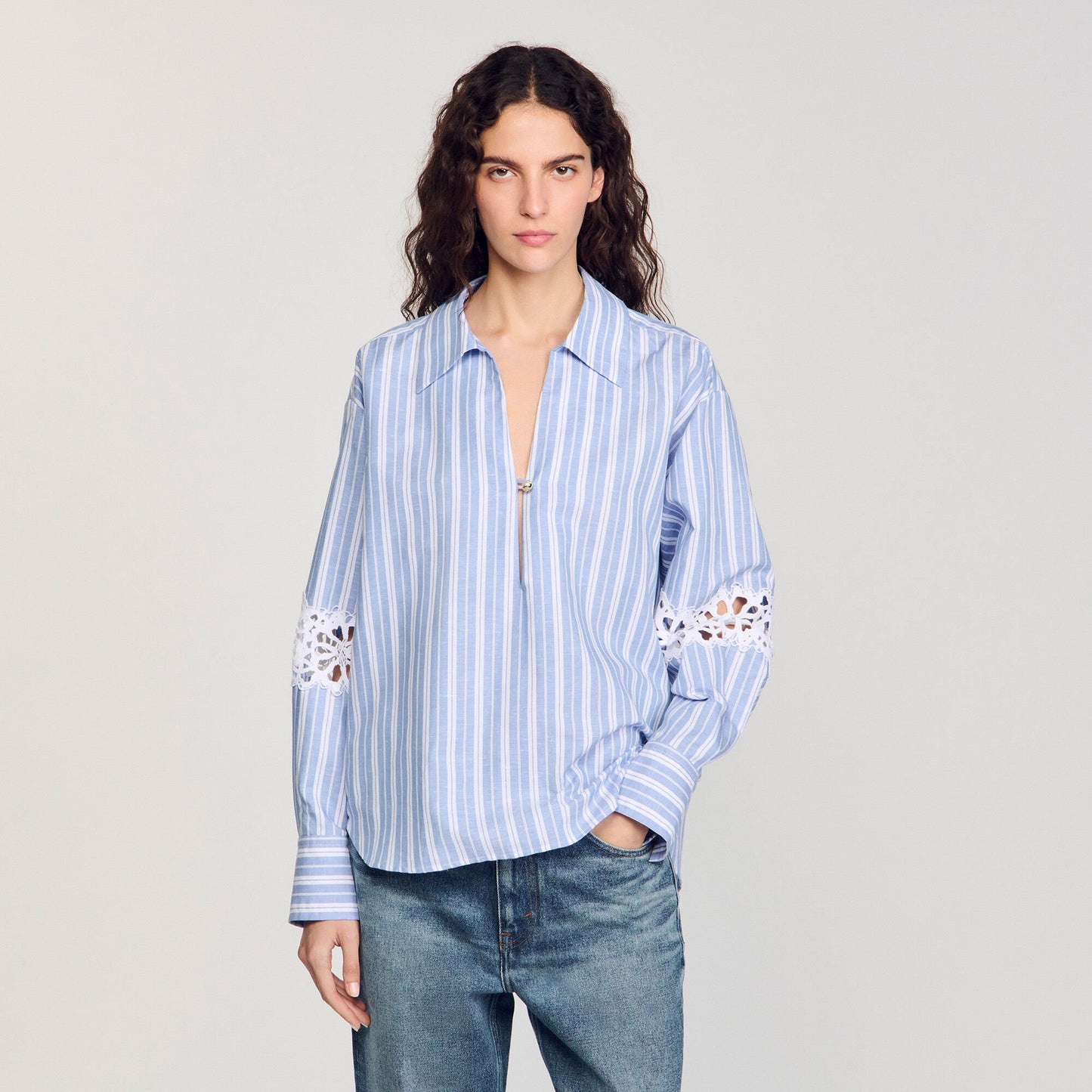 Sandro Striped shirt Blu / White