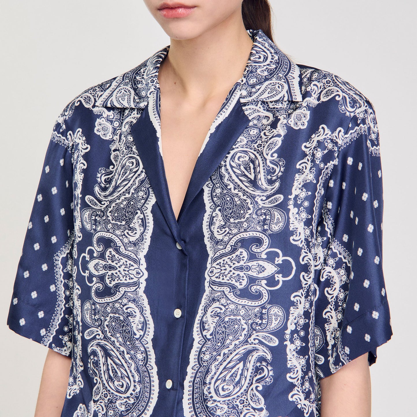 Sandro Bandana print shirt Blu / White