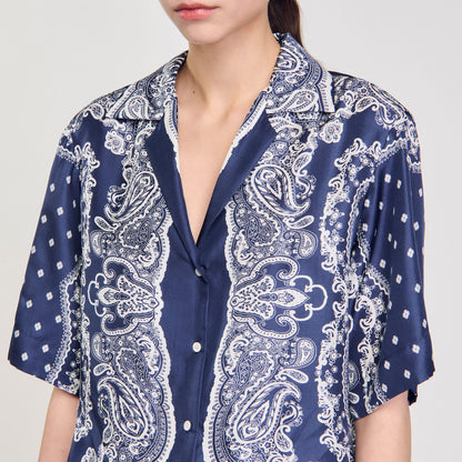 Sandro Bandana print shirt Blu / White