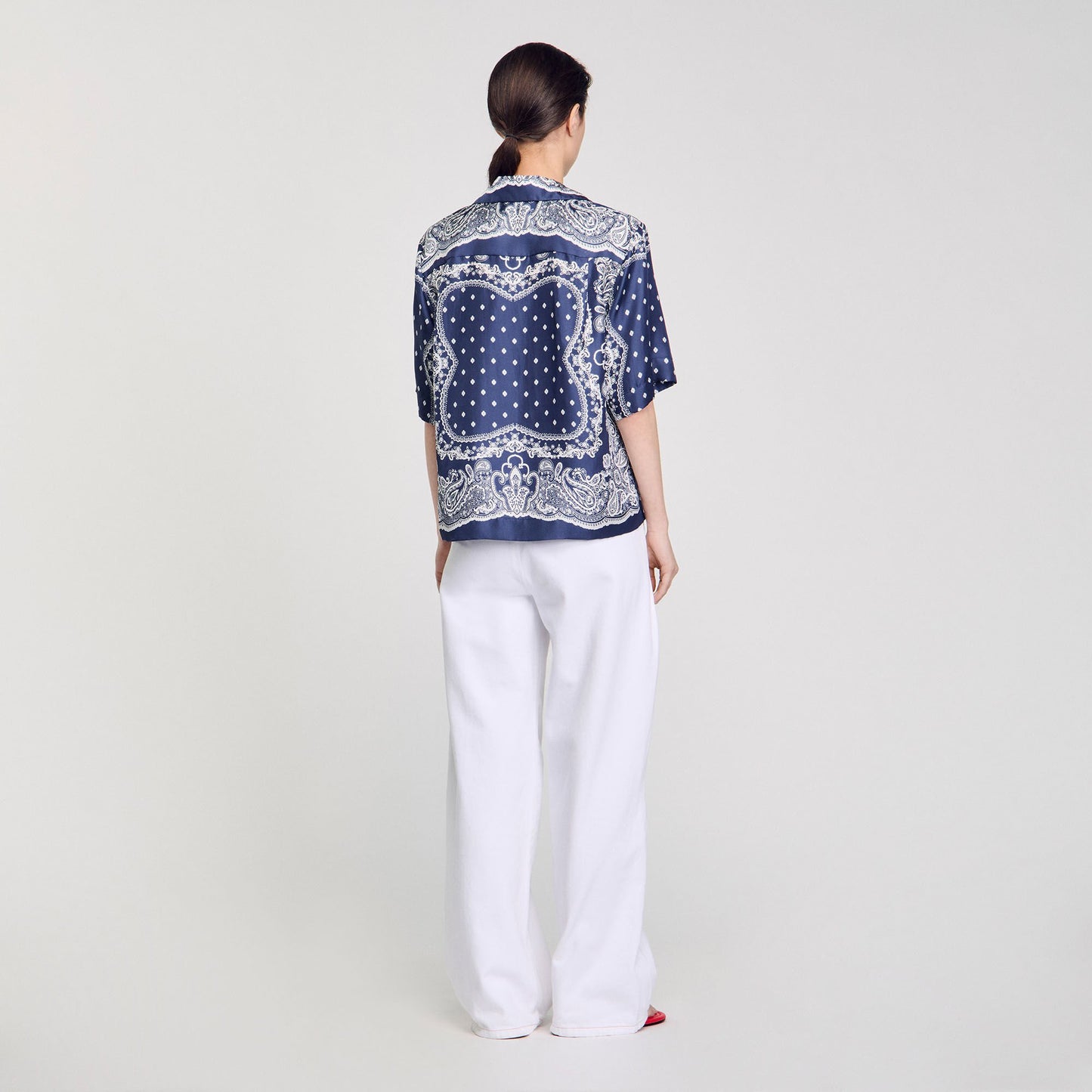 Sandro Bandana print shirt Blu / White