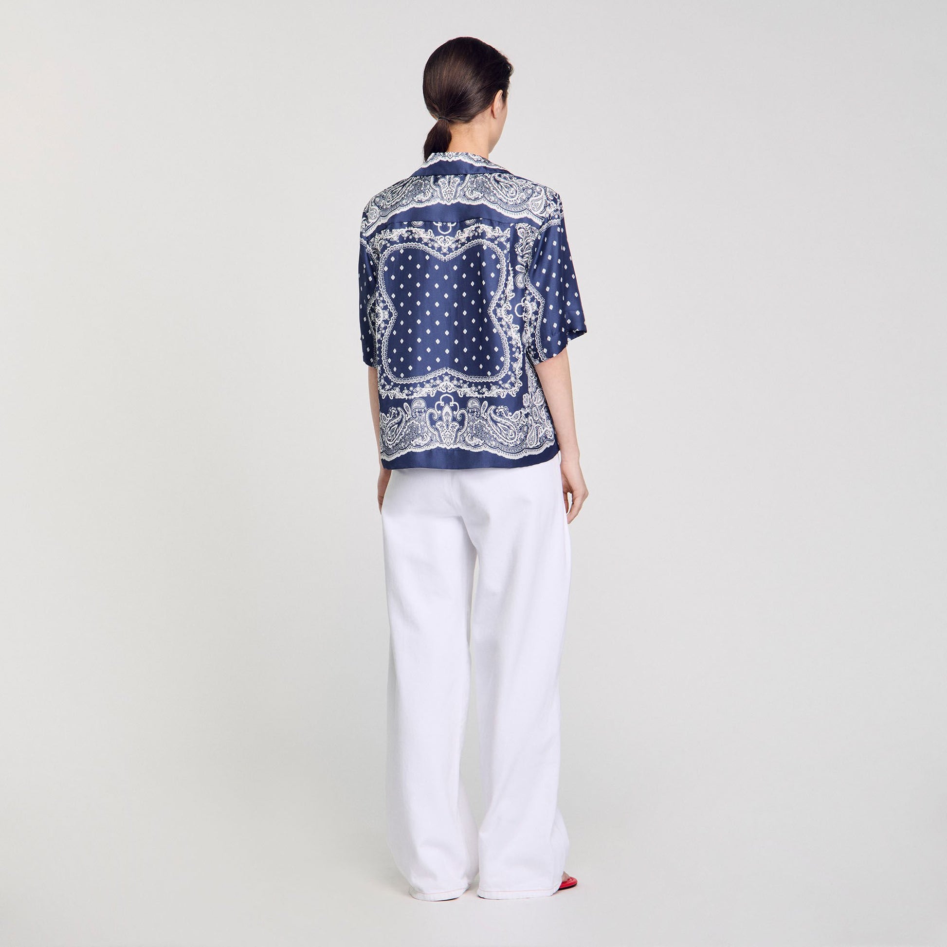 Sandro Bandana print shirt Blu / White
