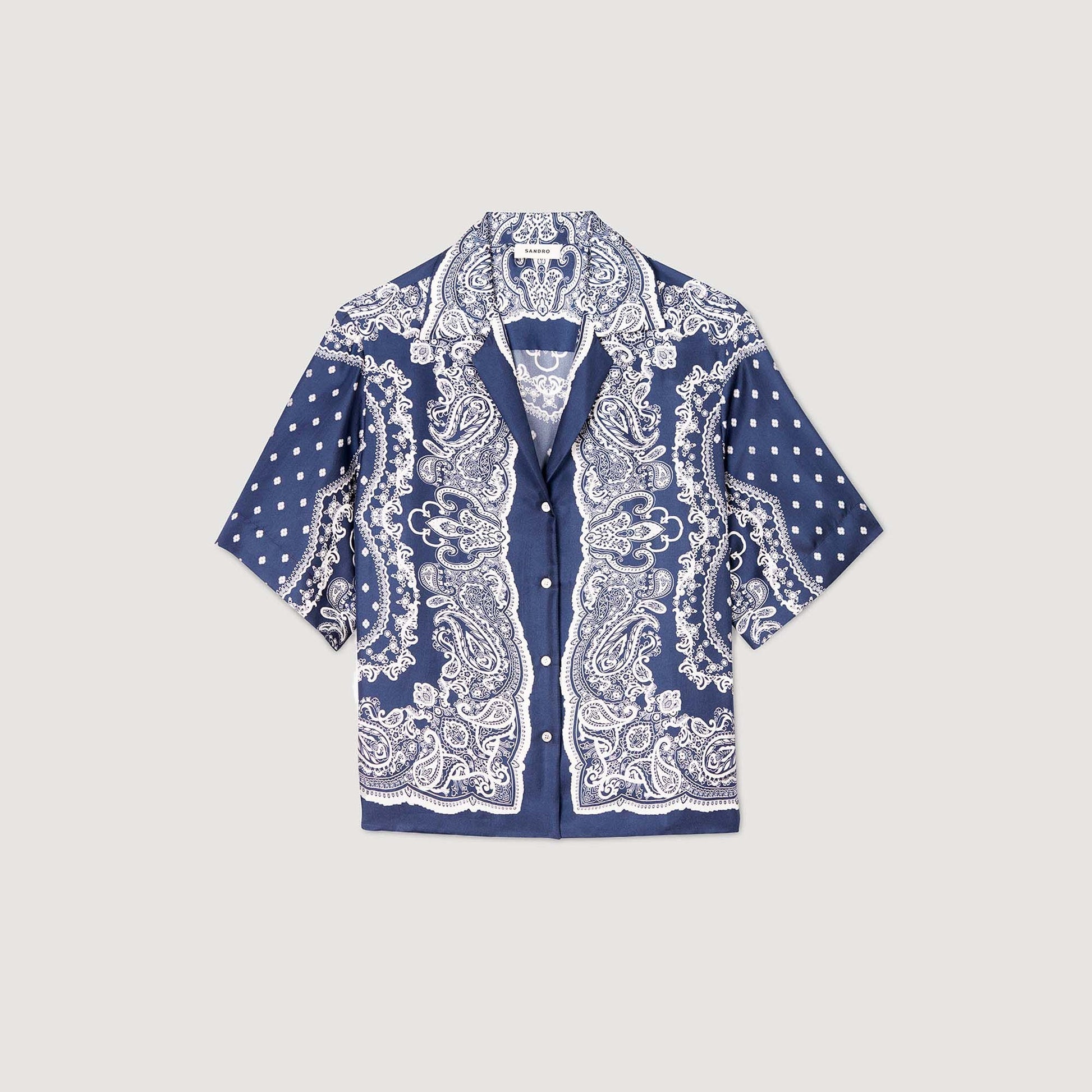 Sandro Bandana print shirt Blu / White