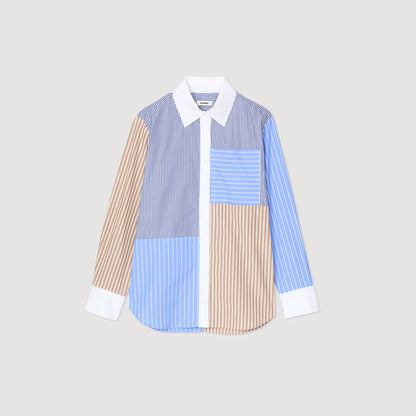 Sandro Striped mix shirt Sand / Camel
