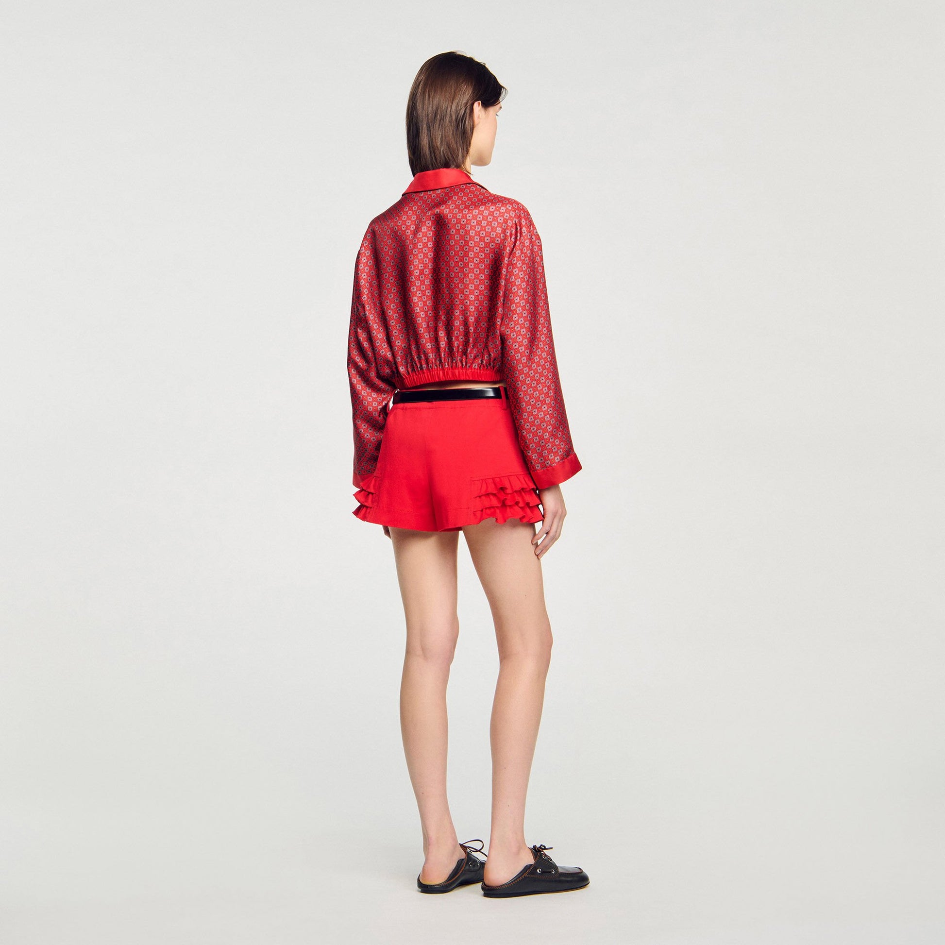 Sandro Scarf print shirt Red / Pink