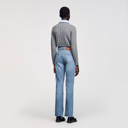 Sandro Flared faded jeans Blue Jean
