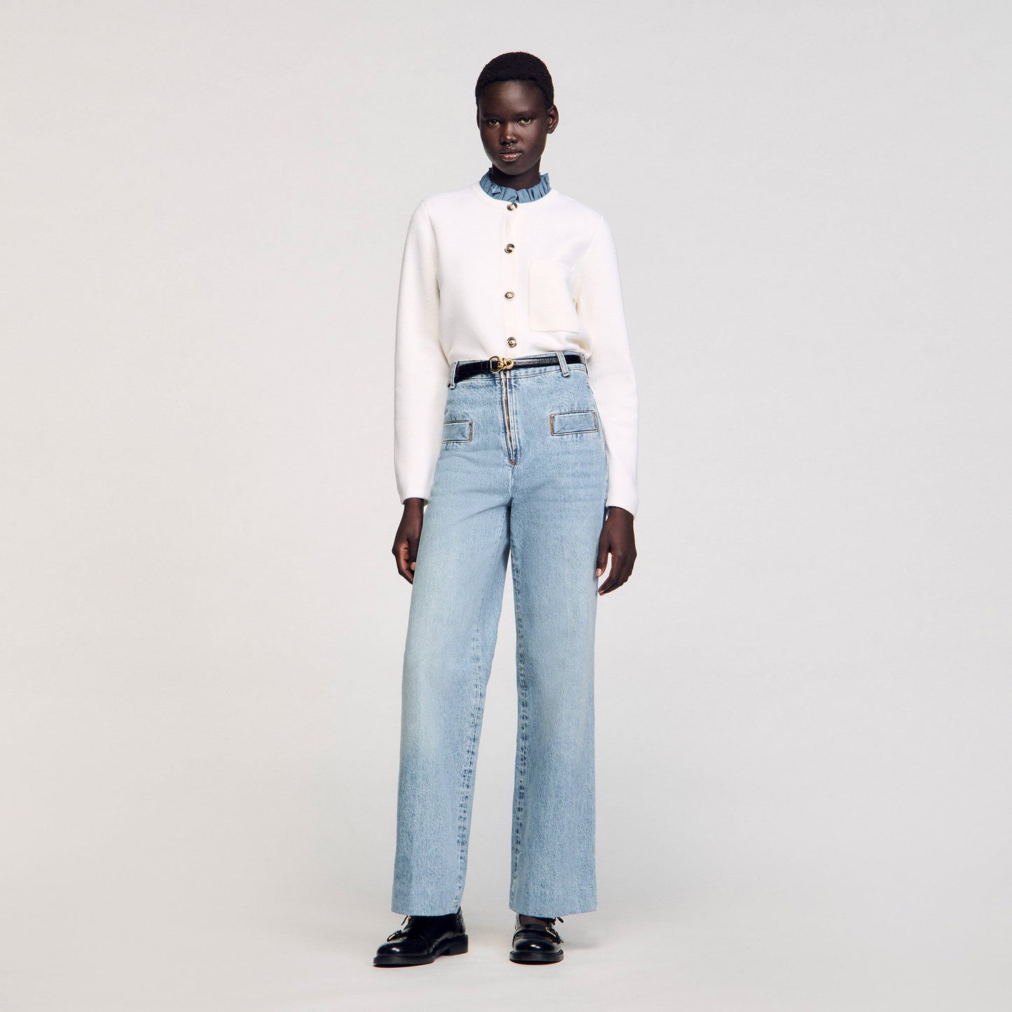 Sandro Wide-leg jeans Blue Jean