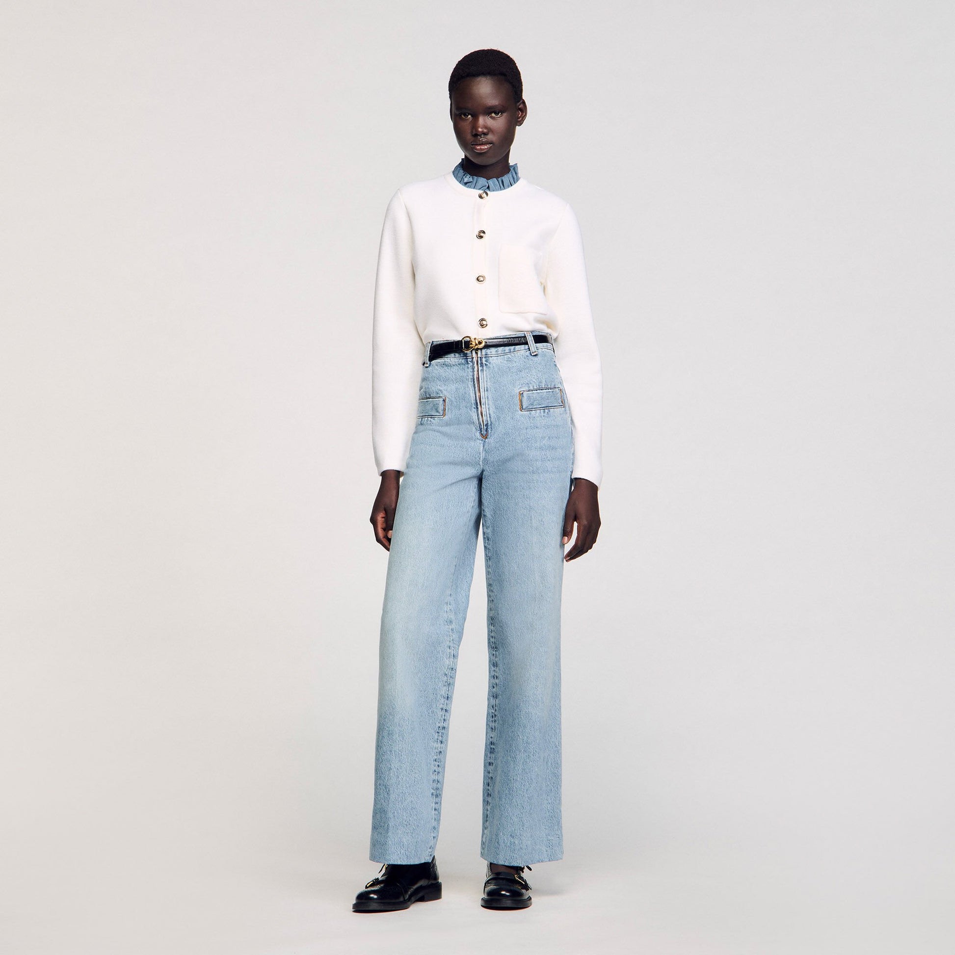 Sandro Wide-leg jeans Blue Jean