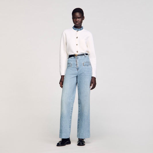 Sandro Wide-leg jeans Blue Jean
