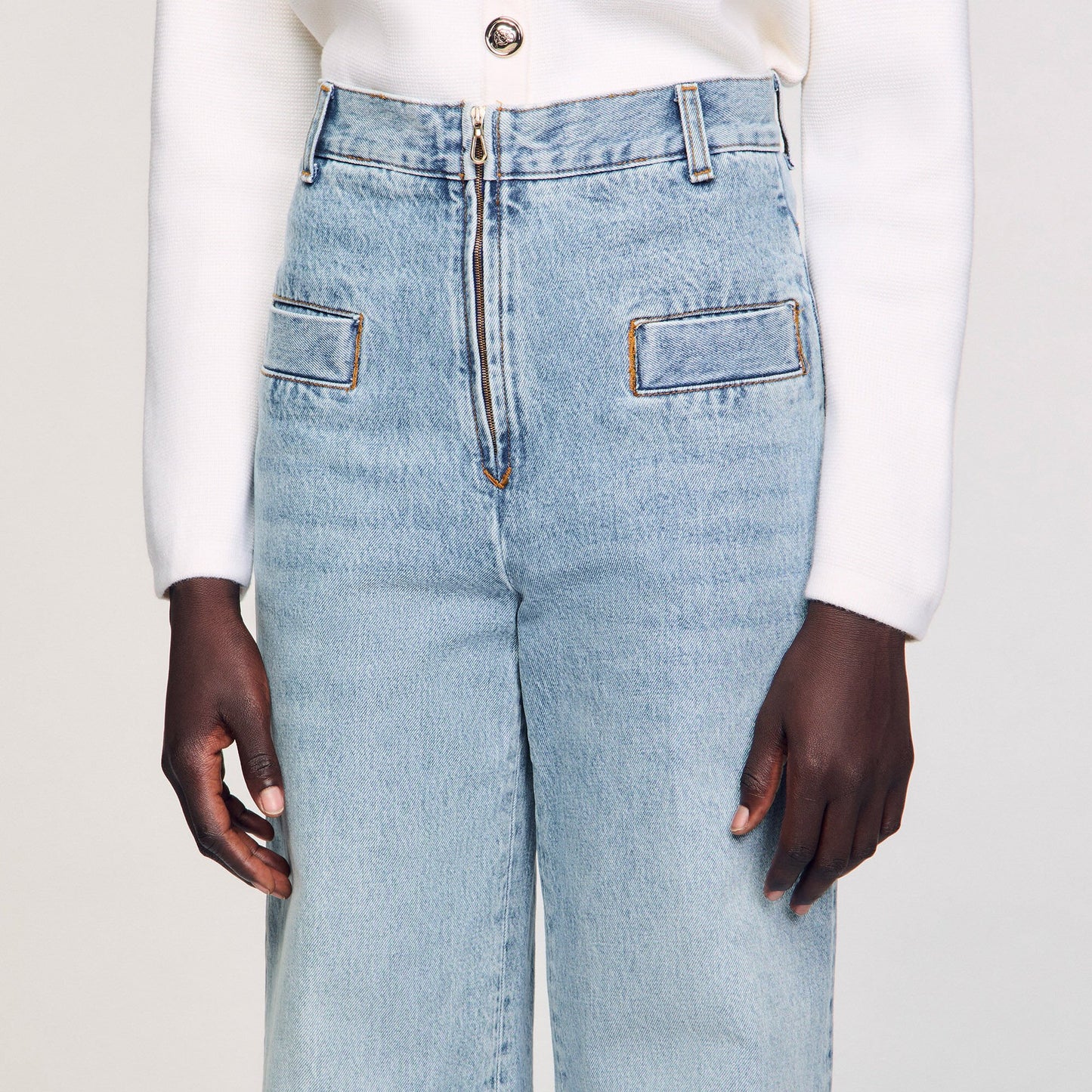 Sandro Wide-leg jeans Blue Jean
