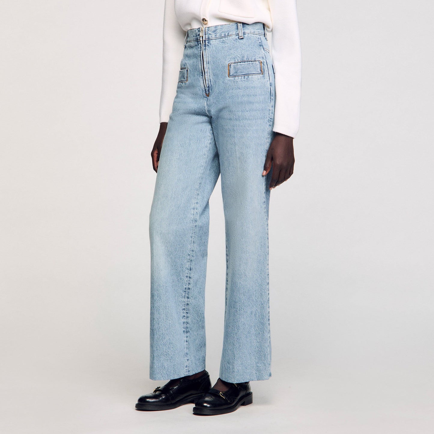 Sandro Wide-leg jeans Blue Jean