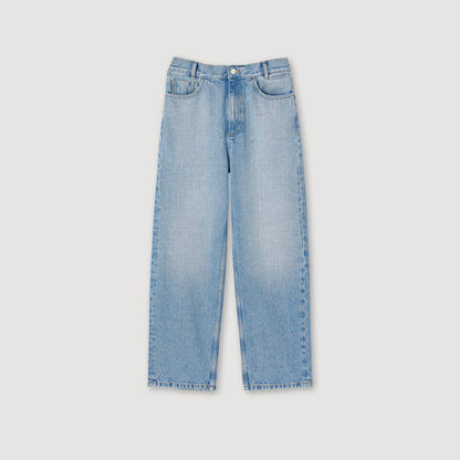 Sandro Low-rise straight-leg jeans Blue Jean