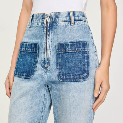 Sandro High-rise jeans Light Bu Jean