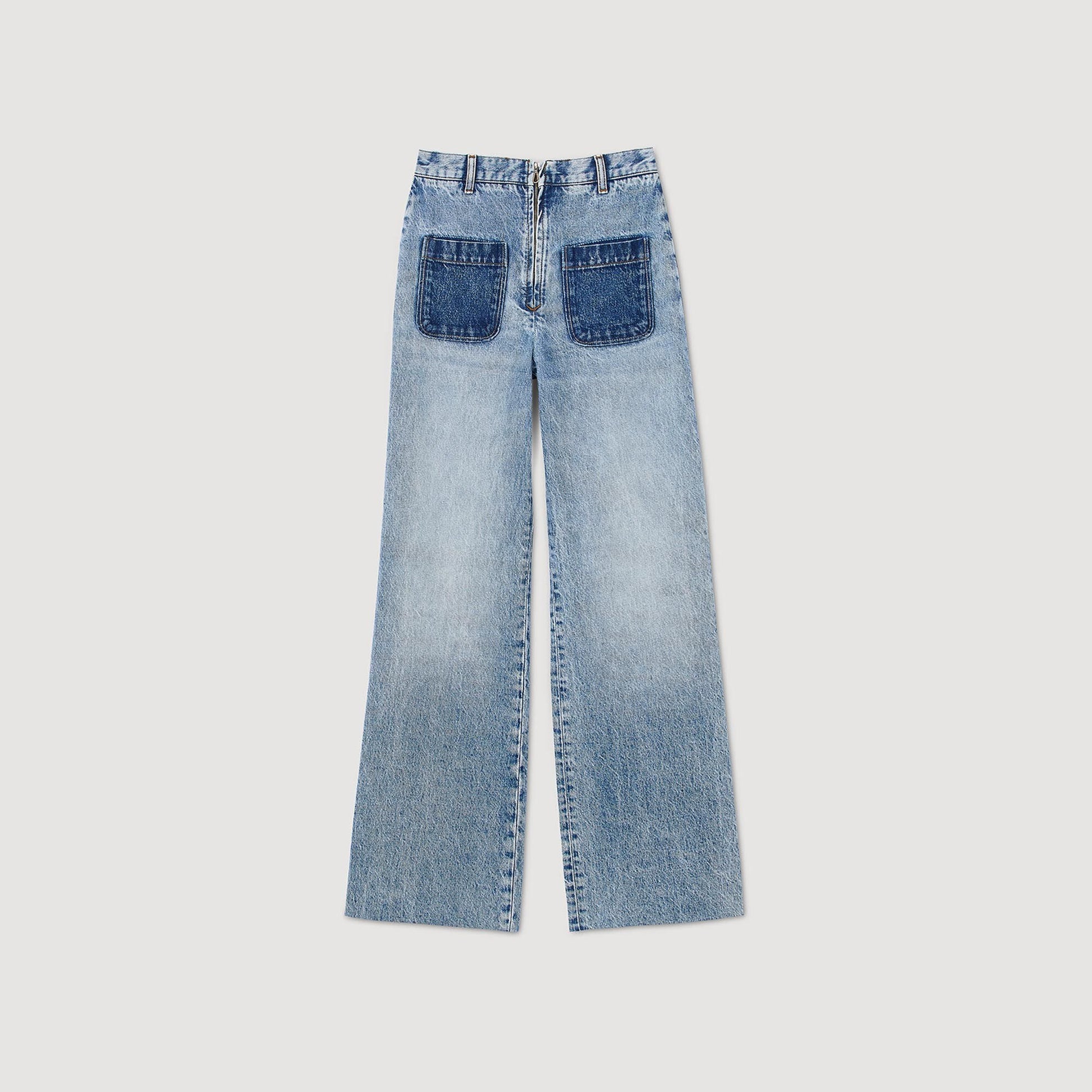Sandro High-rise jeans Light Bu Jean