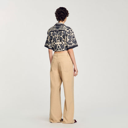 Sandro Rhinestone-embellished jeans Sand